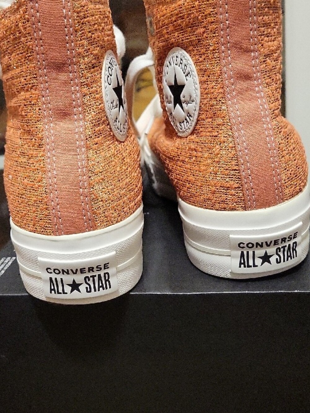 EUC Converse CTAS Hi Lift Metallic Shimmer Women's High Top Platform Sneakers - Picture 3 of 11